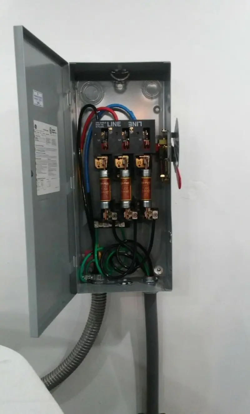 Three-phase disconnect switch installed for Electrical Wiring & Rewiring in Brambleton